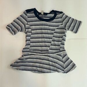 Striped Bordeaux Babydoll Top